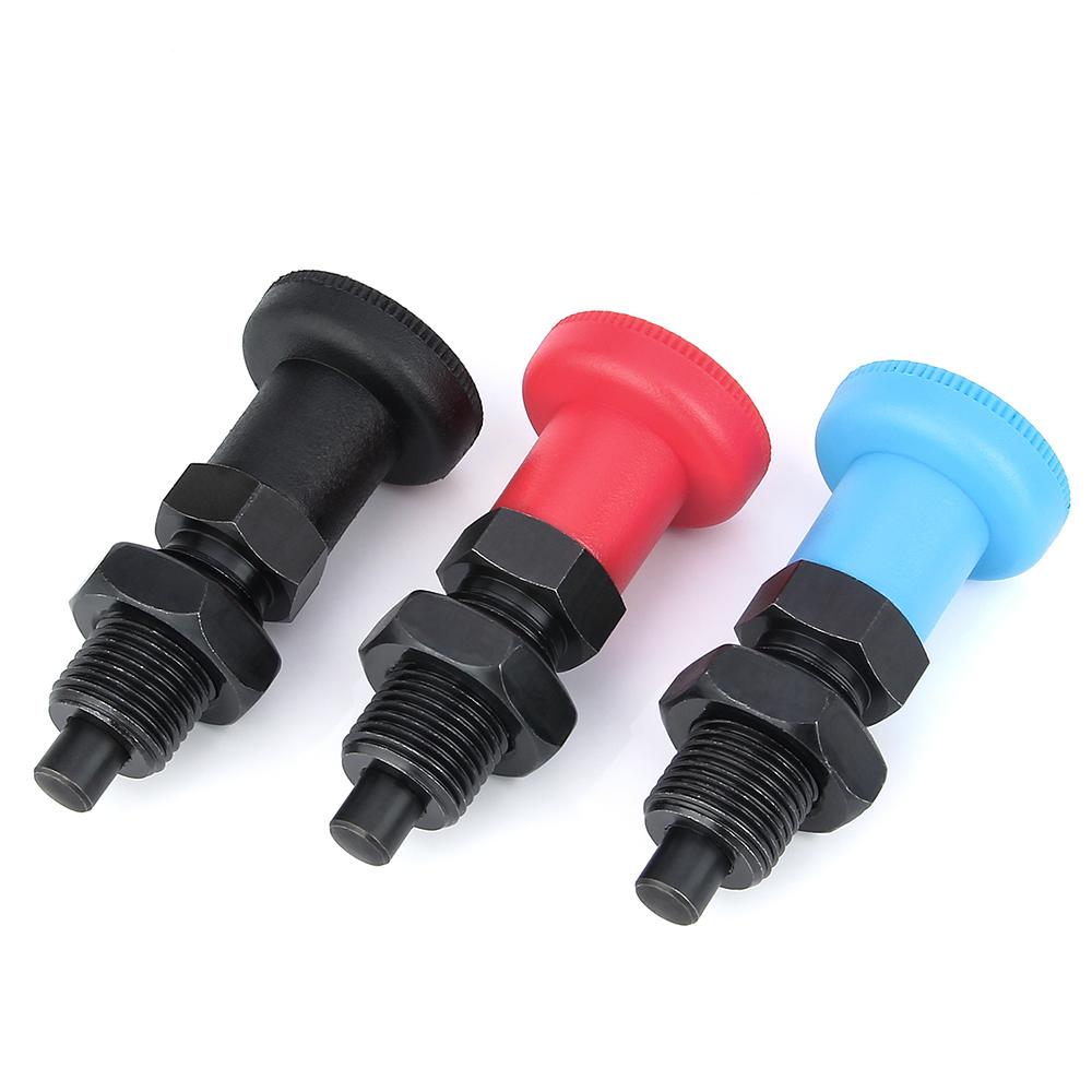 1 Peça Pino de Indexação de Rosca Fina M10 M12 M16 M20 Pino de Mola Trava Parafuso de Mola Com Porca Pino de Plástico Com Parafuso Hexagonal