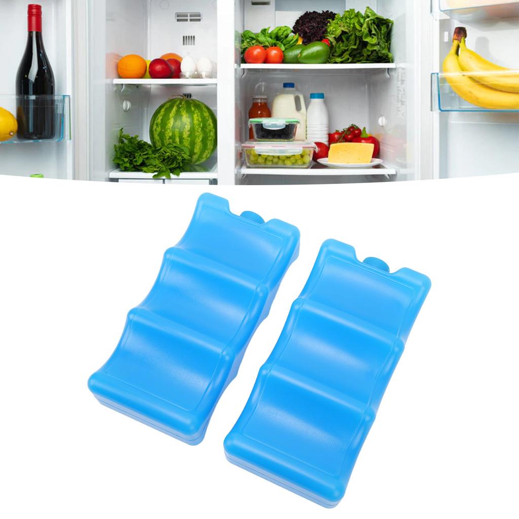 2 Stück Muttermilch Eispack Konturierte Form Blau Wiederverwendbare Kühlbox für Muttermilch Berufstätige Mutter