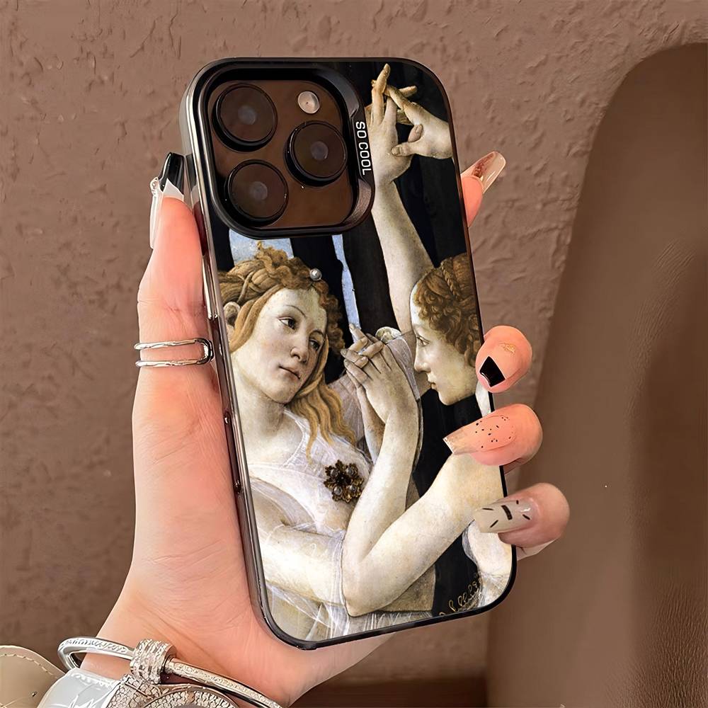 Sandro Botticelli Art Phone Case For iPhone 16 15 14 13 12 11 Pro Max Matte Shockproof Back Anti Fall Matte Cover