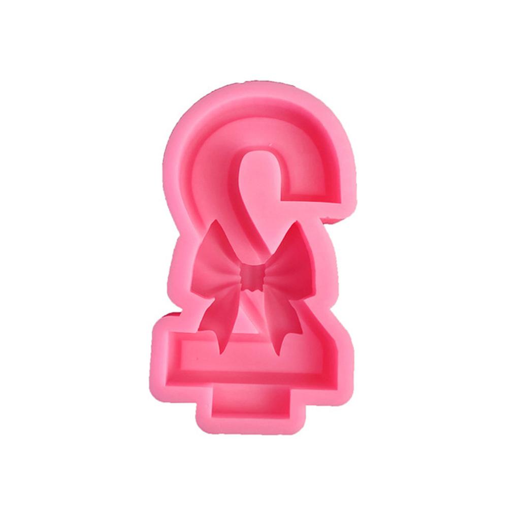 Bowknot Baking Molds Bow Number Silicone Mould Handmade Epoxy Resin Casting Molds DIY Cake Chocolate Decorating Tool