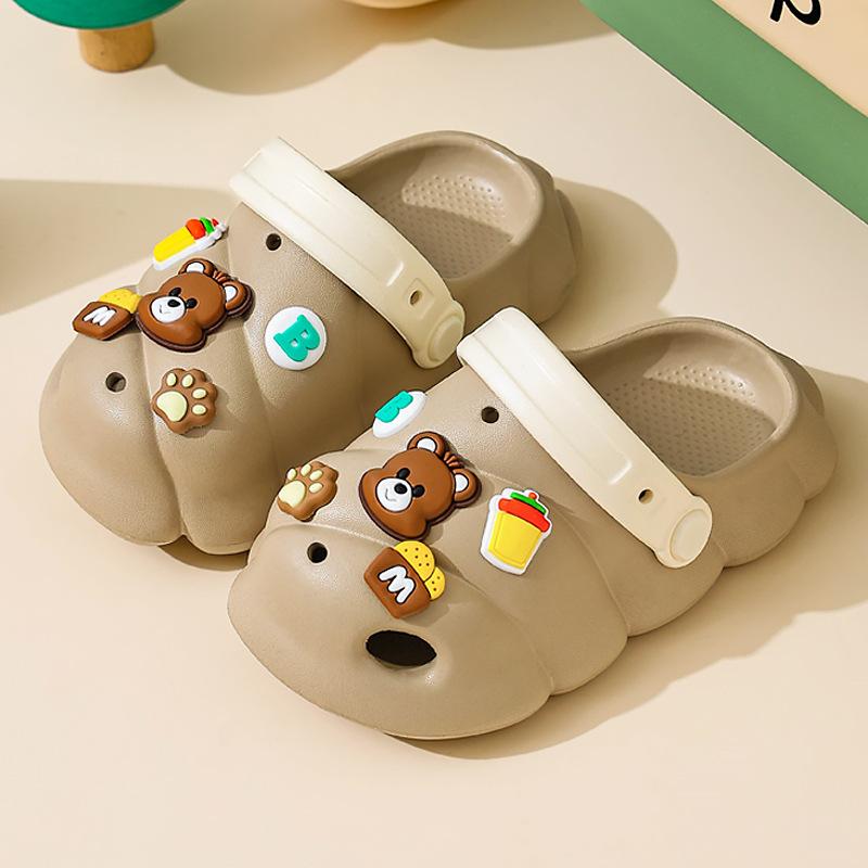 

Children s Clogs for Girls, Closed-Toe, for Infants and Toddlers, Indoor and Outdoor Summer Non-Slip Baby Sandals 180Code（Inner Length18C кавовий