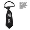 Shirt Tie Adjustable Buckle Neck Strap Short Version Rhinestone Letters MR MRS Necktie Parties Romantic Couple