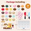 Wooden Cookie Play Food Set for Kids Kitchen Accessories Food Toys for Toddlers 1-3 Pretend Play Slice and Bake Gift for 3 4 5 Years Old Girls and