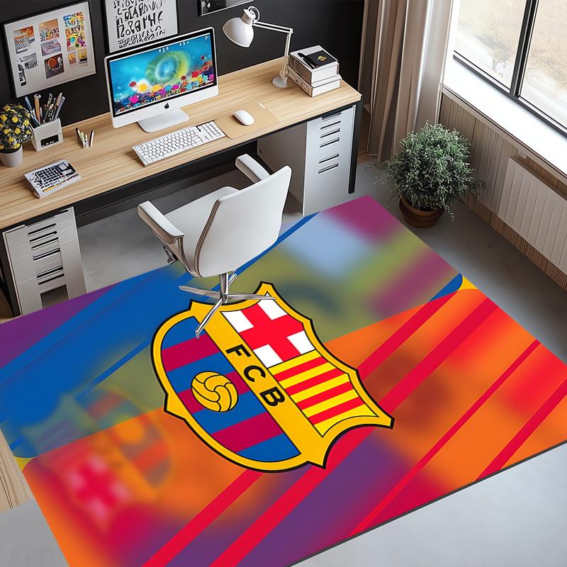 Tappeto con Fantasia FC Barcelona, Tappetino da Interno/Esterno, per Picnic, Sala Giochi, Camera da Letto, Ufficio, Soggiorno, Tappeto per Arredamento Casa, Regalo di Compleanno