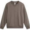 Li Ning China Color Series Einfarbiger Rundhals-Pullover Lässiges Langarm-Sweatshirt für Herren sweatshirt Baumgrau Braun AWDU657-5