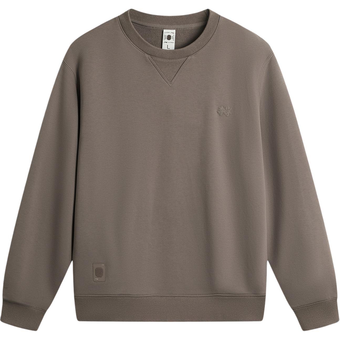Li Ning Sweatshirt Men s Tree Gray Brown AWDU657-5 M