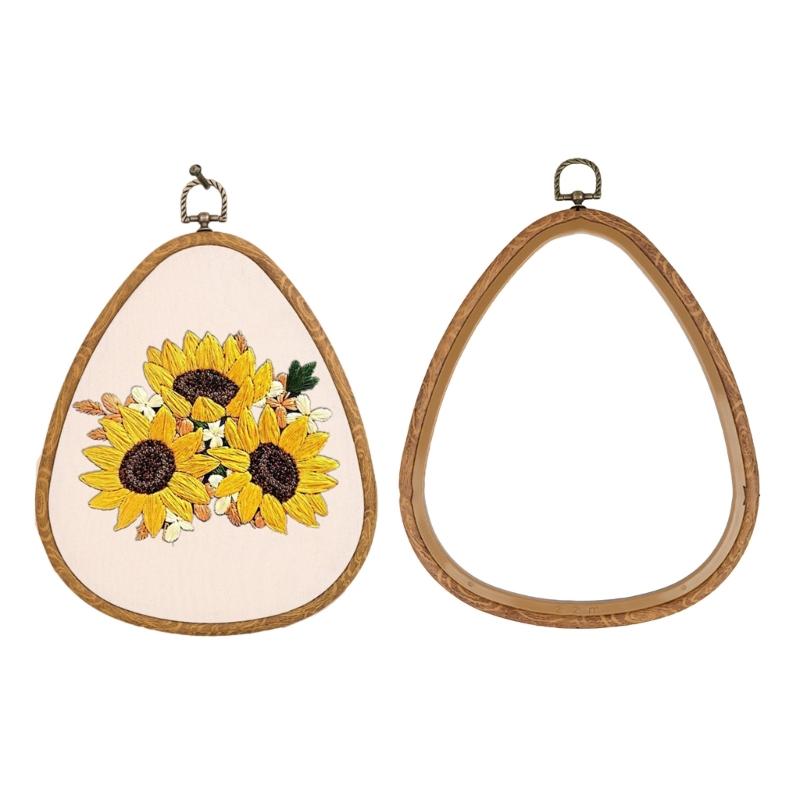 5 Pcs Embroidery Frame Droplets Embroidery Hoop Crosses Stitching Hoop Practical Embroidery Hoop for Craft Project