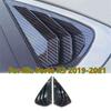 For Kia Forte K3 2019-2022 Glossy Carbon Fiber Look Side Vent Window Scoop Louver Cover Trim