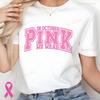 In October We Wear Pink Breast Cancer Awareness Style Graphic T Shirts Women Unisex High Quality Cotton Tshirt Casual Shortsleev