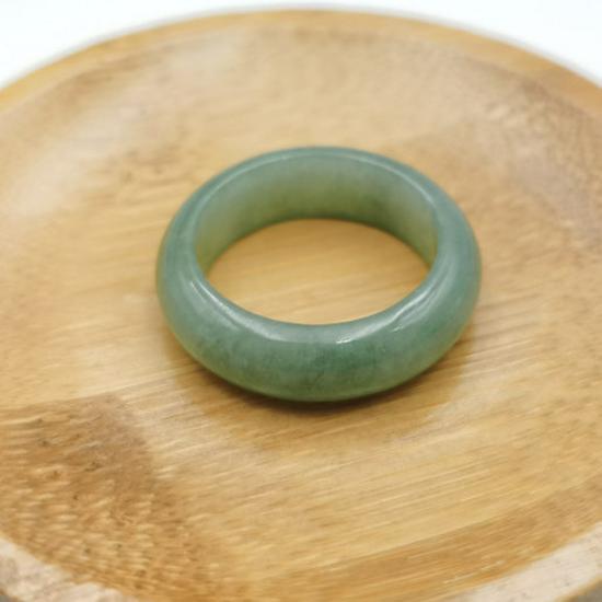 Icy Green Floating Flower Jade Ring for Men and Women - Thumb or Pinky Band