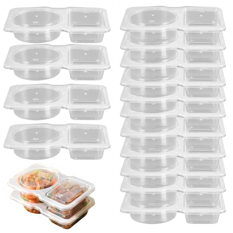 Small Food Container Sauce Box Sauce Container Sauce Dips Holders Seasoning Box Snacks Container Suitable for Sauce