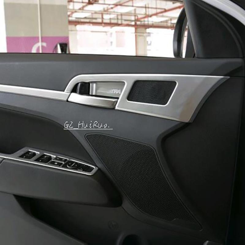 Door Handle Frame Cover Trim for Hyundai Elantra Avante 2016 2017 Interior Inner Door Handle Bowl Trim Sticker 4PCS
