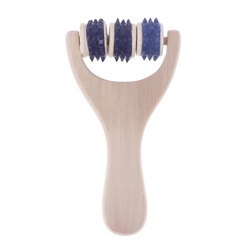 Wenge-Massagerollen, Nackenrollen-Massagegerät, Triggerpunkt-Rollenmassagegerät aus Holz, Muskelrolle für Rücken, Gesicht, Taille, Beine, Arme