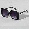 High Quality High End Designer Style Retro Edgy Punk Trendy Oversized Square Shaped Female For Both Male Sun Glasses