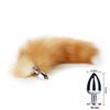 Long Fox Tail Anal Plug Sex Toy for Women Couple Stainless Steel Removable Buttplug SM Cospaly Butt Plug Tail for Adult Anal Toy