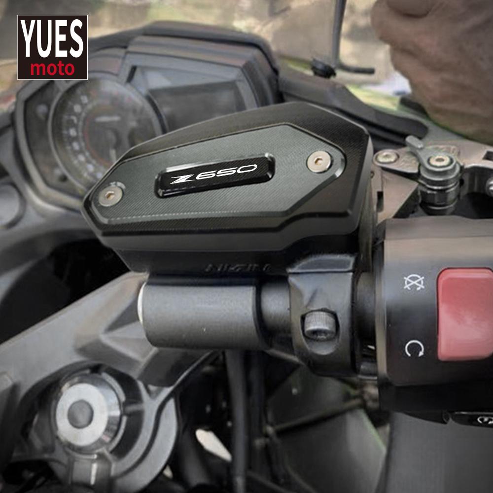 Motorcycle Accessories Front & Rear Brake Fluid Cylinder Master Reservoir Cover Cap For Kawasaki Z650 2017 2018  Universal