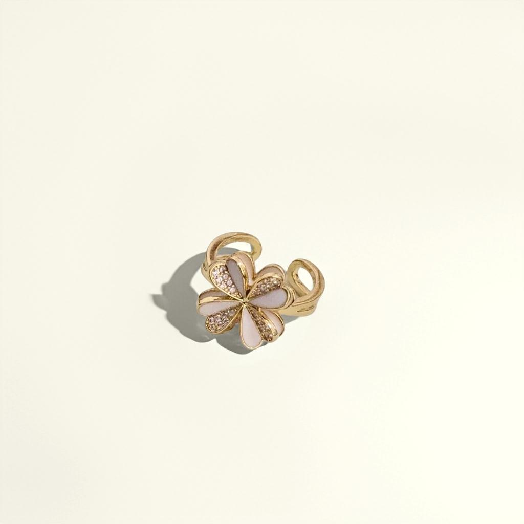 Four-leaf Clover Three-color Open Ring  Birthday Gift, Free Shipping, Daily Outfit, Sweet and Romantic