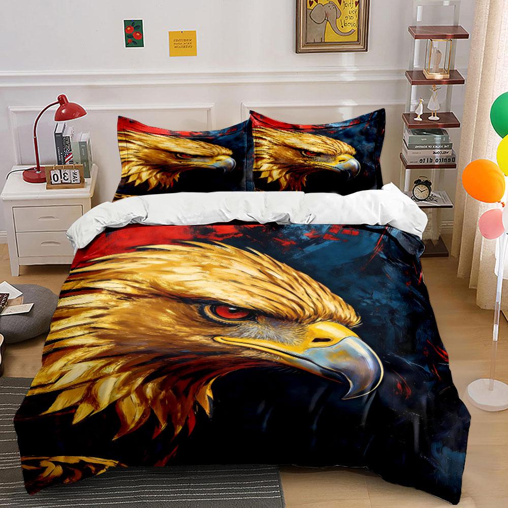 

Golden eagle head pattern. Bedding sets Duvet cover sets Duvet covers Pillowcases(1 * Duvet Cover 2 * Pillowcases, without duvet insert) 135x200cm