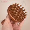 1pcs Portable Sandalwood Gua Sha Massage Brush Head Neck Abdominal Leg Body Meridian Massager Wooden Massage Tools