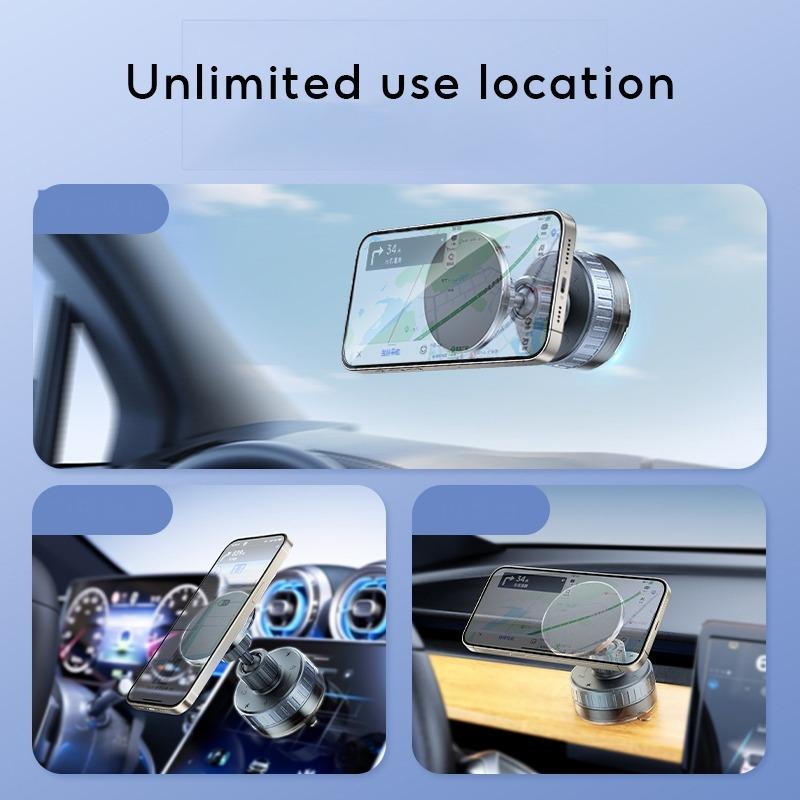 Eary Car Phone Holder for Magsafe Suction Cup Strongest Magnetic 360 Rotation Car Phone Stand Mount for Car Accessories for Men