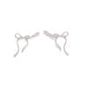 Exquisite And Sweet Full Diamond Streamer Bow Earrings Light Luxury High-End Sense Niche Simple Design Sense Earrings