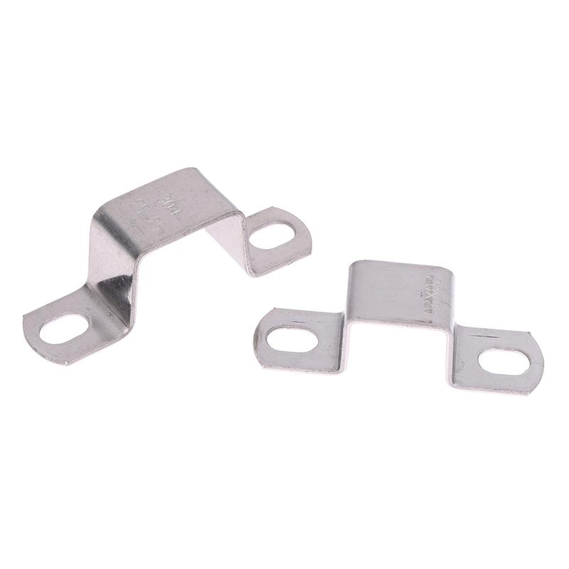 5Pcs Thickened U-Shaped 304 Stainless Steel Horseback Tube Saddle Clip Buckle Throat Hoop Ohm Tube Card Pipe Fixing Clamps