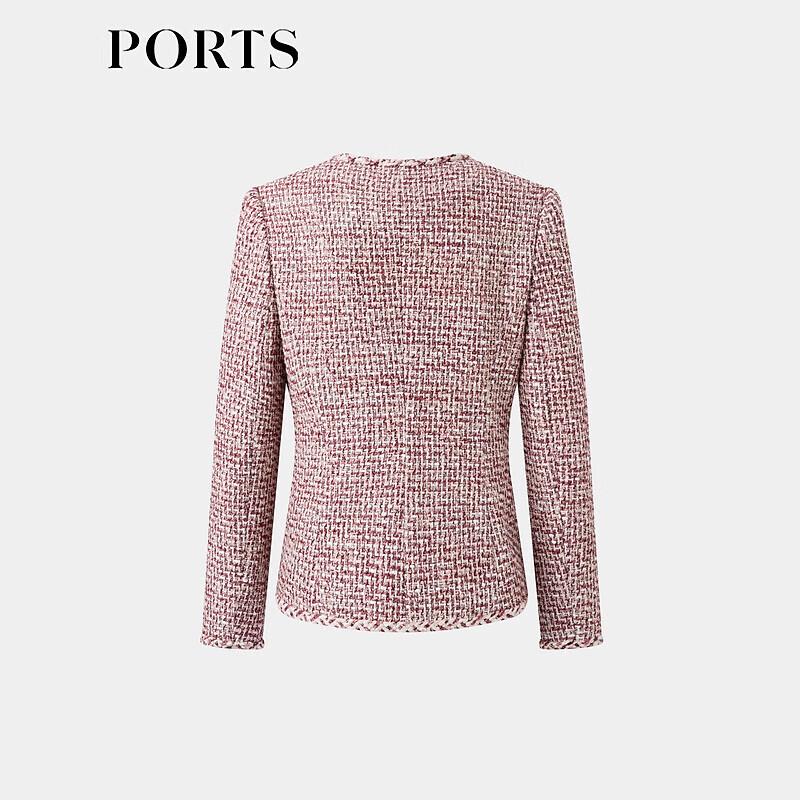 PORTS Women's Spring/Summer Woven Edge Tweed Jacket