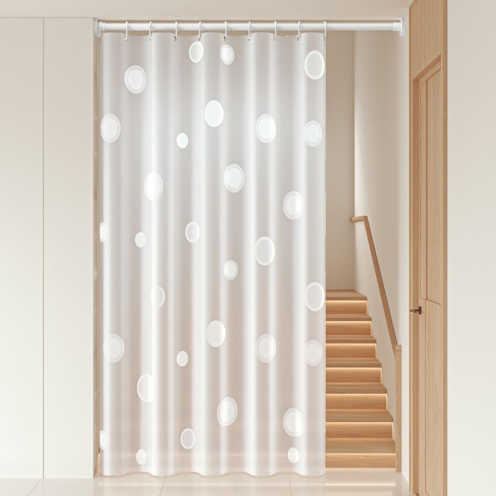 Mold-proof Bath Curtain with Hooks Toilet Curtain Modern Door Curtain  Hotel
