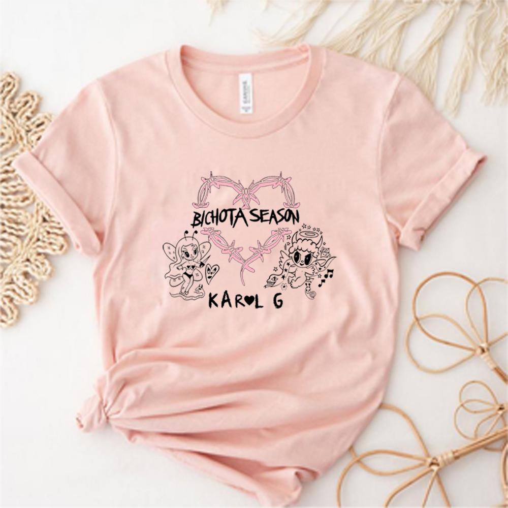 Harajuku Bichota Season T-shirt Aesthetic Karol G Shirts Unisexana Sera Bonito Shirt Bichota Tee Unisex Short Sleeves Top