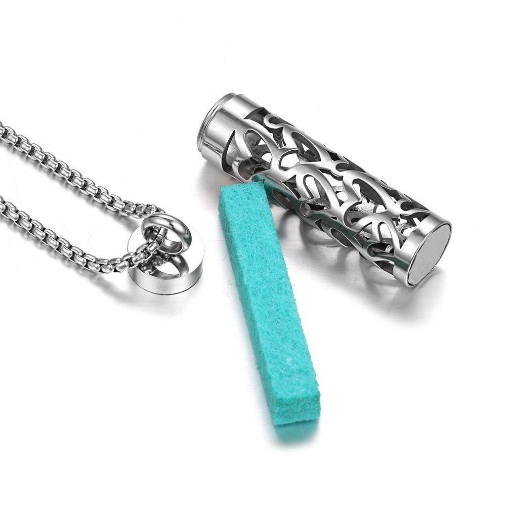 Stainless Steel Perfume Oils Necklace Essential Oil Diffuser Necklace  Jewelry Accessories