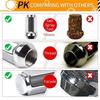 QB-24Pcs Car Lug Nuts M14X1.5 Thread Cone Seat Car Wheel Nuts Parts Accessories For Ford Silverado GMC 1999-2019