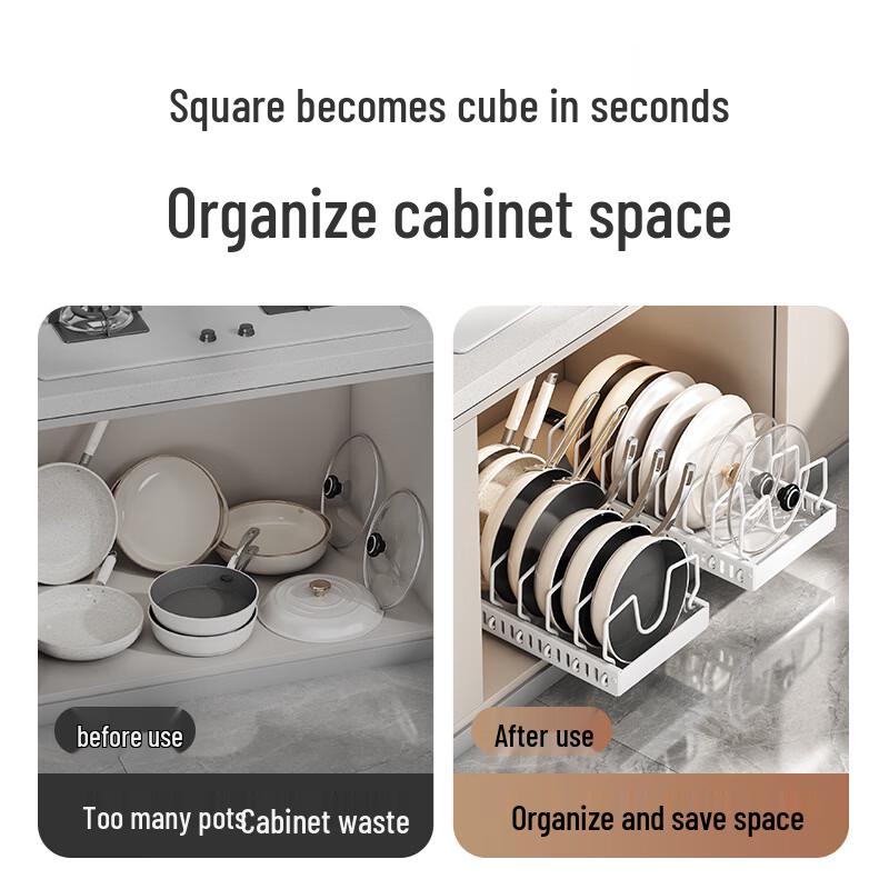 WUHE Adjustable Pot Lid and Pan Organizer