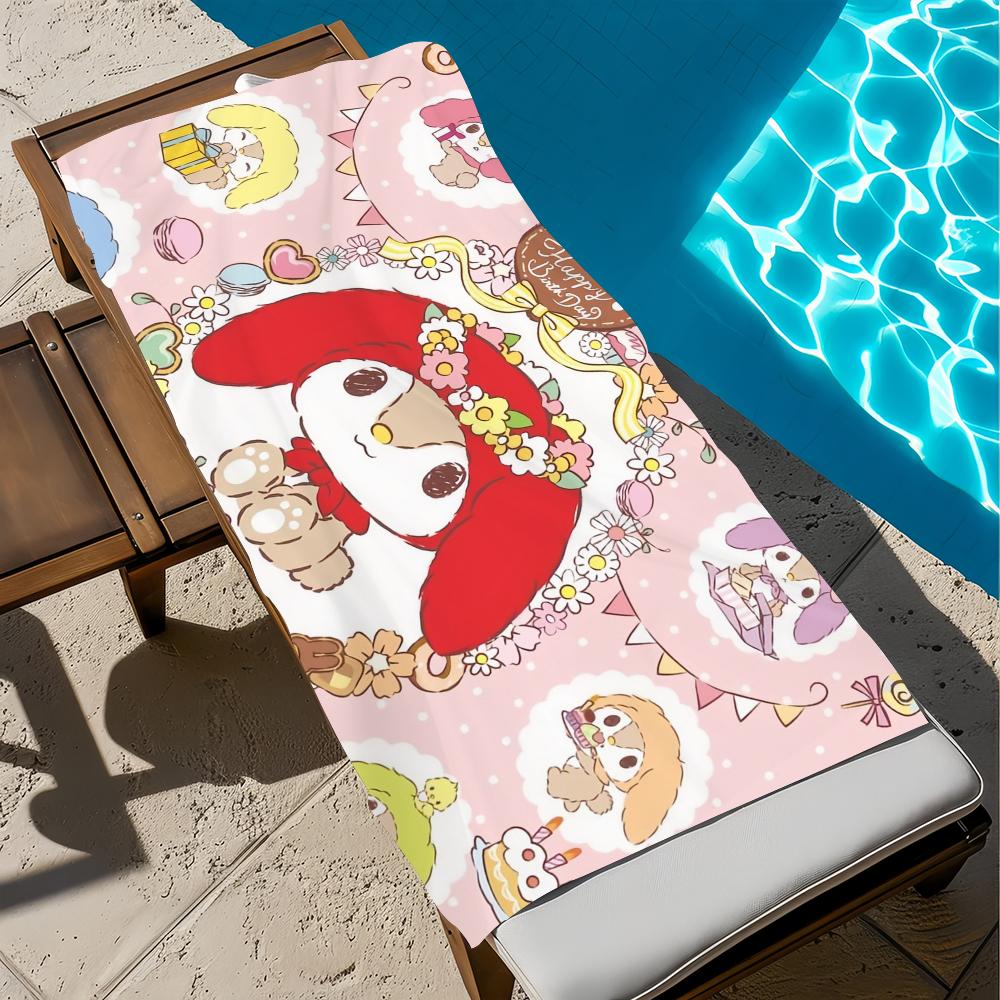 l-Littleforestfellow-W CUTE ANIME Towel Beach Quick Dry Soft Pool Towels Gift for Travel Gym Shower Camping sports