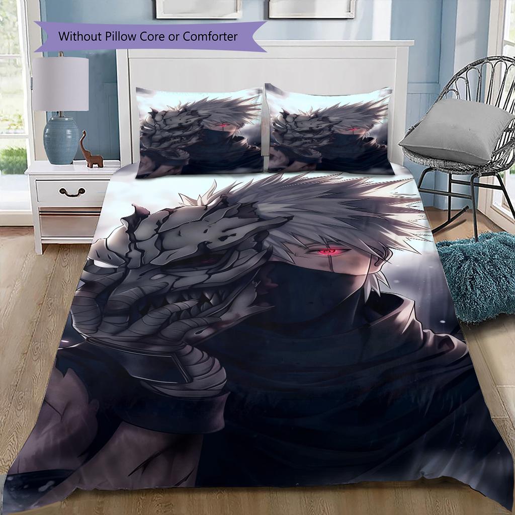 Cartoon-Muster Bettwäsche Steppbett-Set Bettbezug Kissenbezug Heimdekoration Geburtstagsgeschenk (1 Bettbezug + 2 Kissenbezüge, ohne Füllung)