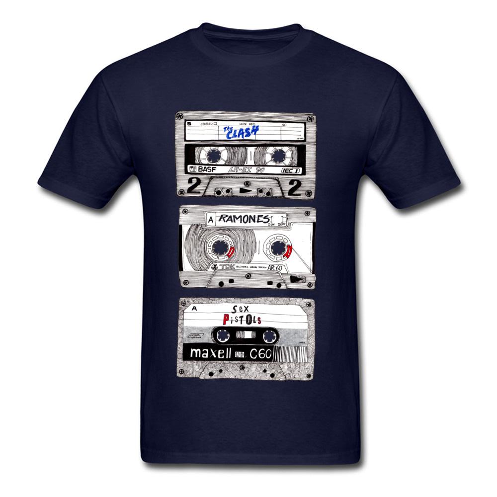 

Мужская футболка K7 Punk Mix Tees Хип-хоп футболка Cassette 3D Tops Черная футболка 100% хлопок Модная уличная одежда Лето Оптовая продажа XXXL темно-синий