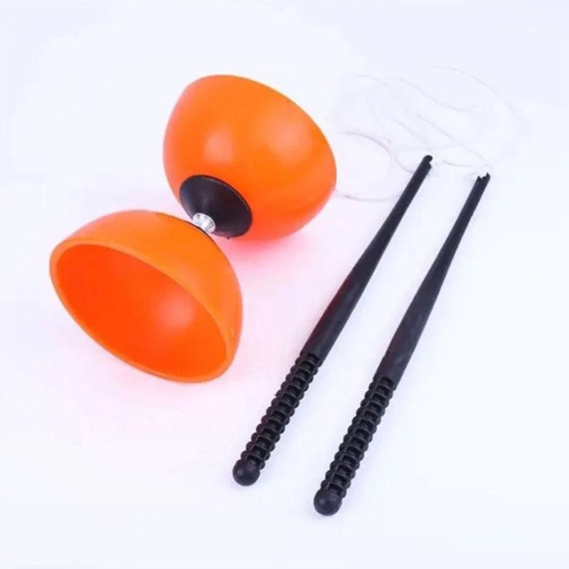 

Палочки для диаболо и веревка, игра для цирковых навыков, жонглирование, набор диаболо, игрушка S оранжевый