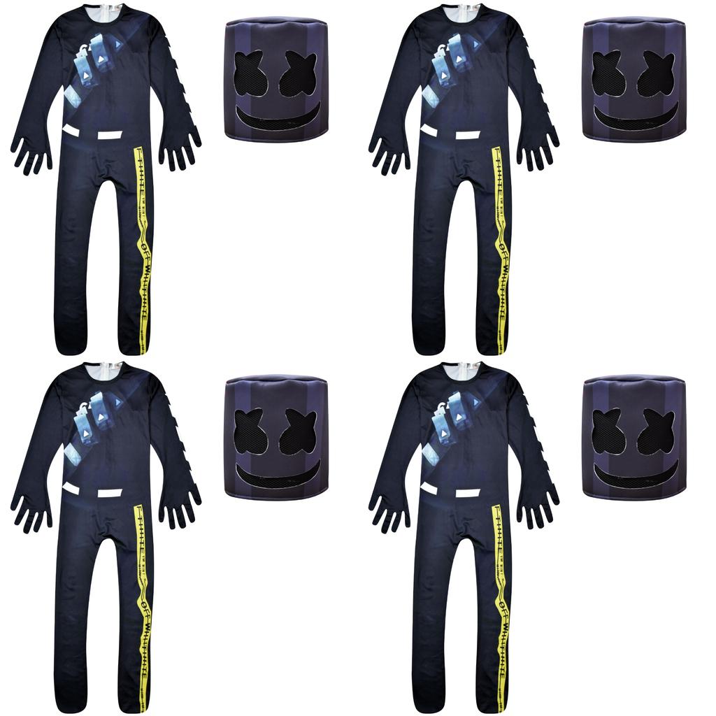 Christmas Halloween Fortnite Marshmello Onesie Costume Soft Milk Silk Fabric