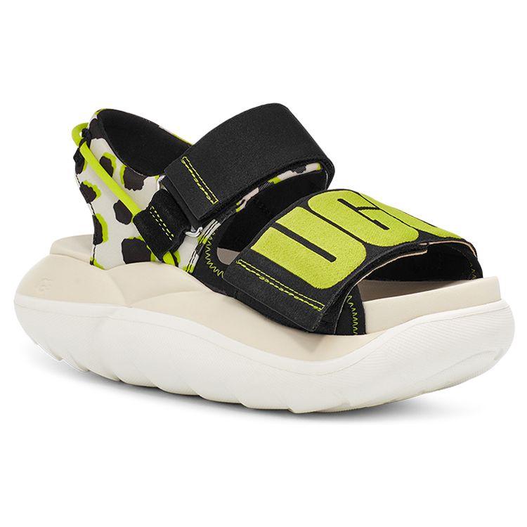 UGG La Cloud Series Fabric Lightweight Breathable Leopard Print Fashion Sandals Women Sandals Sea-Salt 1126951-SSBC