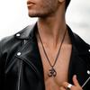 Stainless Steel Yoga Om Necklaces for Men,Punk Solid Metal Aum Pendant Collar Gifts,Male Jeweklry Gifts