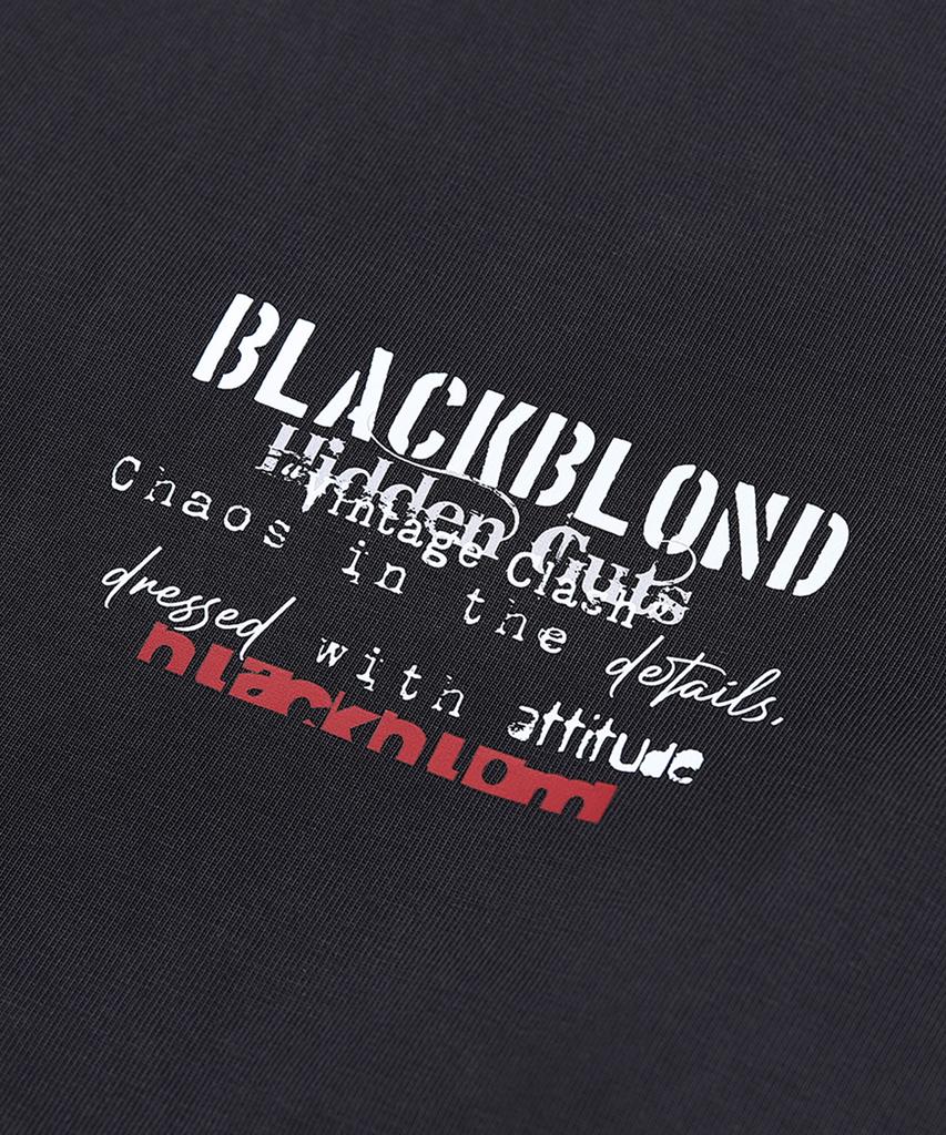 BLACKBLOND Vividi Vintage Clash Pigment Short Sleeve T-Shirt (Vintage Black)