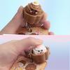 Practical Stress Relief Toy Creative Cake Themed Keyring Pocket Sized Decompression Keychain Bag Accessories