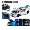 1/32 Ford Shelby GT500 GT350 Toy Car For Children Diecast Metal Miniature Model Pull Back Sound & Light Collection Gift Kid Boys