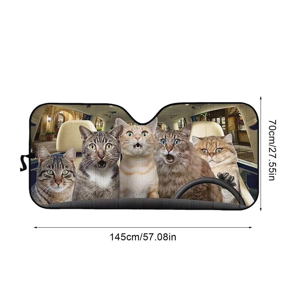 Faltbarer Sonnenschutz für die Windschutzscheibe des Autos, süßes, lustiges Muster, Sonnenschutz für die Windschutzscheibenabdeckung, Wärmedämmung, Kühlzubehör