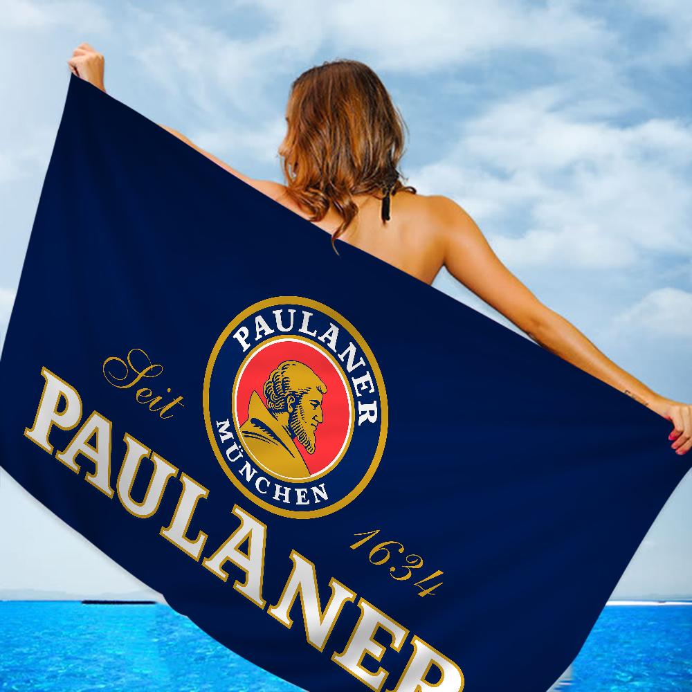German Beer Paulaners Microfiber Beach Towel Absorbent Quick Dry Soft Yoga Swimming Resort Mountain Climbing Towel
