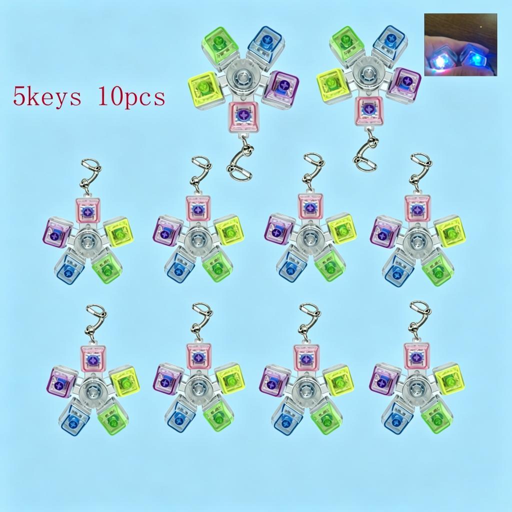 Bestseller Transparent Stress Relief Keyboard Pop It, Luminous Fidget Buttons Toy, Cute Cat Paw Buttons, Party Favors Gifts