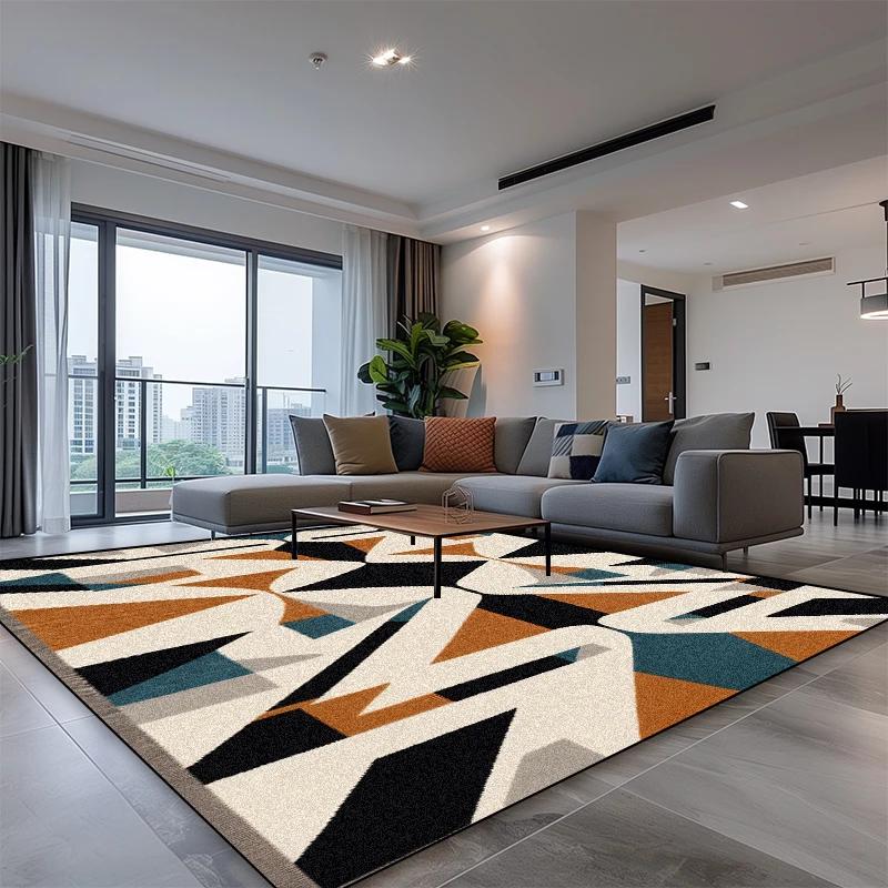 Modern New Geometric Carpet for Living Room Abstract Home Decoration Sofa Side Plush Rugs Kitchen Tables Non-slip Soft Floor Mat