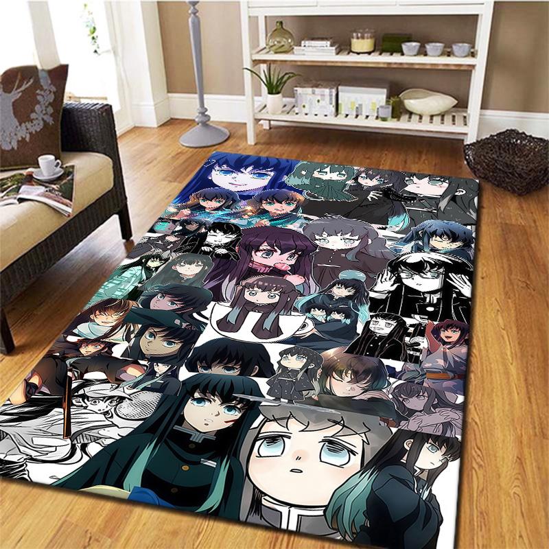 Demon Slayer Carpet Rug For Living Room Bedroom Home Sofa Decoration Kids Play Nonslip Floor Mat