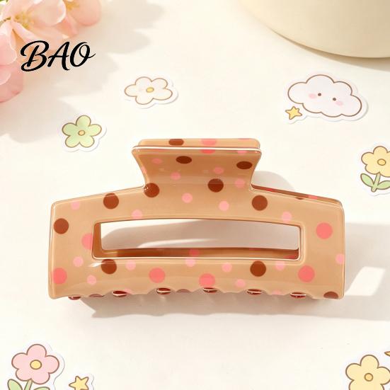 Versatile Hair Claw for Ponytail Colorful Polka Dot Clip Women, Sweet Macaron Style Non-slip Shark Half Up Bun Clips Gripper Thick Hair, Lightweight