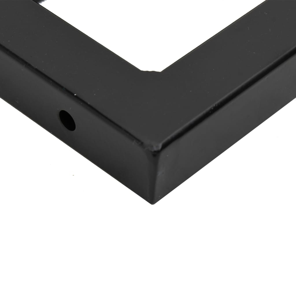 Vidaxl Wsporniki Do Półki Pod Umywalkę, 2 Szt., Czarne, Trapezowe