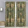 Set Of 2 Flat Curtains Polyester Material Green Field Printing Art Design Bedroom Home Decoration Curtain Perfect For Master
